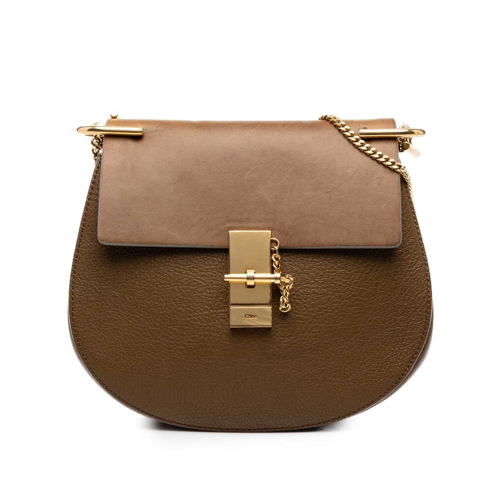 Pre-Loved Chloé Small Smooth and Grained Calfskin Drew Crossbody